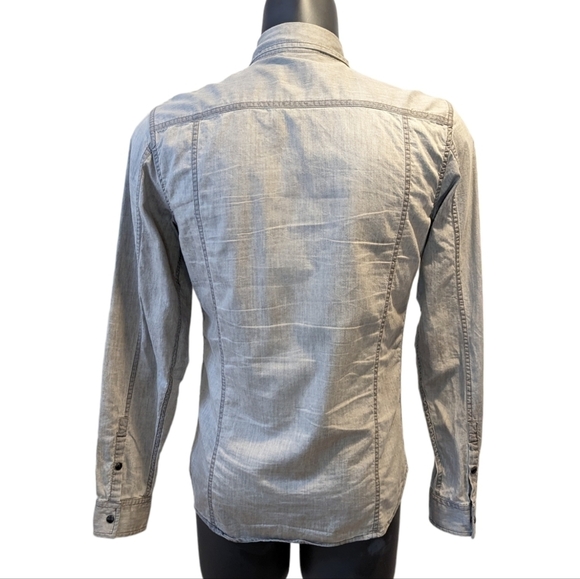 Armani Exchange grey button front shirt small - Picture 4 of 7